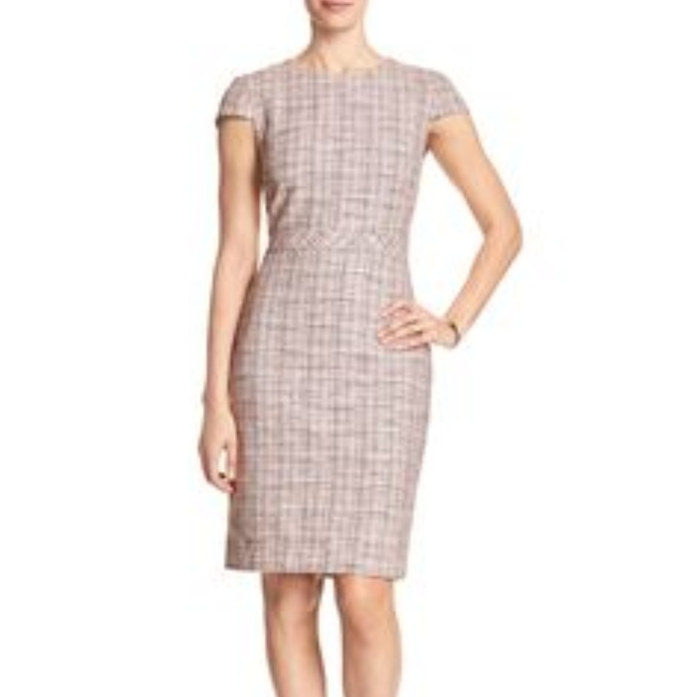 SOLD NWT Tweed Boucle Cap-Sleeve Sheath Dress - Picture 7 of 7